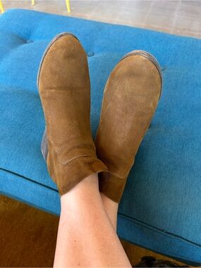 Brown Suede Lucky Brand Ankle Boots